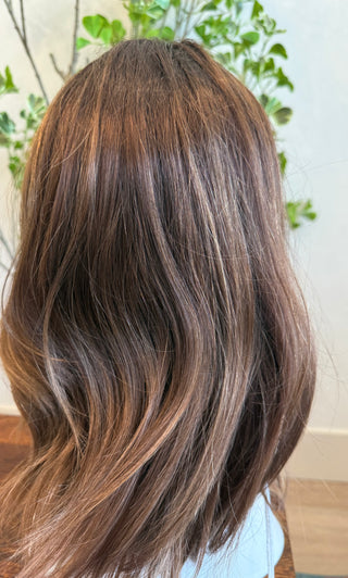 Virgin brunette wig