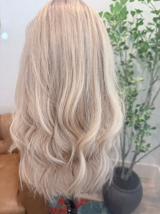 16” dimensional light neatural blonde Mongolian Hair hand tied - small