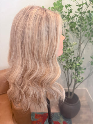 16” dimensional light neatural blonde Mongolian Hair hand tied - small