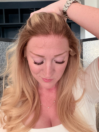 The Corinne |  Dimensional Rooted Beige  Blonde | Remy Human Hair 26" XS (Ready to Ship)