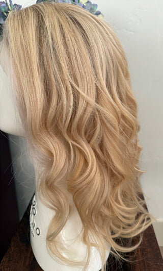 Warm honey blonde side 