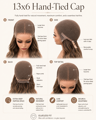 The Aurelia | Soft Copper Auburn | Remy Human Hair Wig