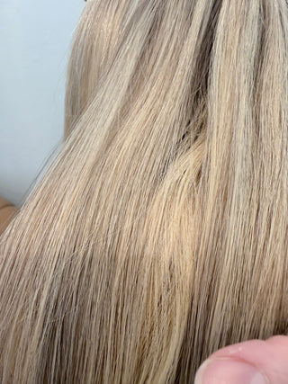 16” dimensional light neatural blonde Mongolian Hair hand tied - small