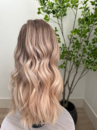 24" Mongolian  hair (wefted) medium
