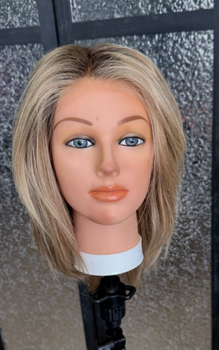 Elodie | 15" Dimensional Champagne Blonde|Hand-Tied|  | Remy Human Hair Mongolian Hair