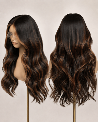 The Brielle | Espresso Copper Balayage | Remy Human Hair Wig (Pre-Order)