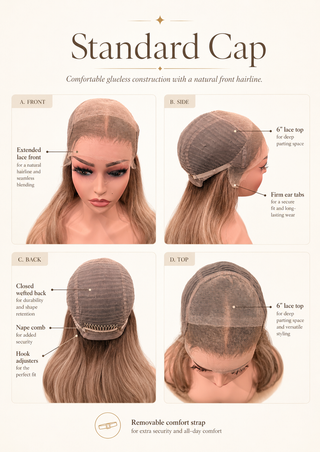 The Aurelia | Soft Copper Auburn | Remy Human Hair Wig