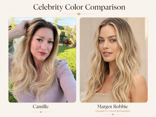 The Camille |  Dimensional Champagne Blonde Taupe Root | Remy Human Hair 24" Small