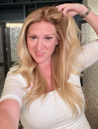 The Corinne |  Dimensional Rooted Beige  Blonde | Remy Human Hair 26" XS (Ready to Ship)