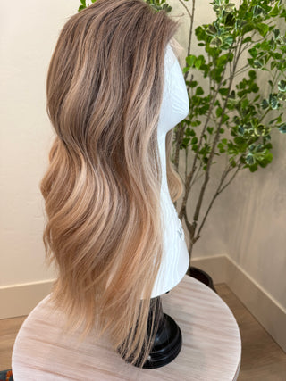 24" Mongolian  hair (wefted) medium