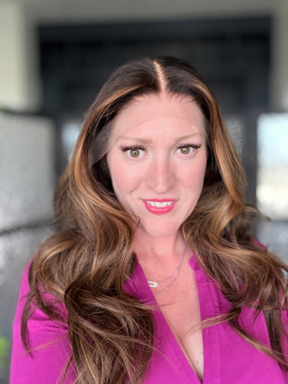 The Simonne | Warm Highlighted Brunette | Remy Human Hair Wig (Pre-Order)