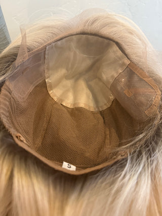 Silk top lace front partial hand tied medical wig cap 