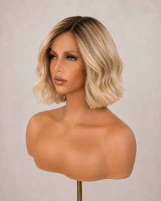 The Giselle | Rooted Golden Blonde Bob | Remy Human Hair Wig
