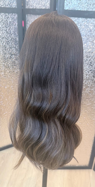 The Arden | 23” Espresso Brunette with Caramel Balayage | Remy Human Hair