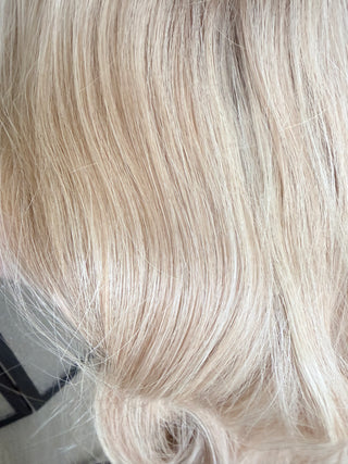 The Marin | 24" Rooted Beige Blonde | Partial Hand-Tied| Remy Human Hair