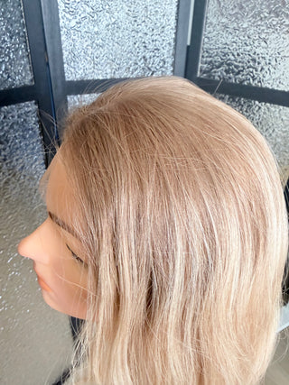 The Marin | 24" Rooted Beige Blonde | Partial Hand-Tied| Remy Human Hair