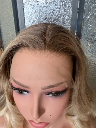 The Camille |  Dimensional Champagne Blonde Taupe Root | Remy Human Hair