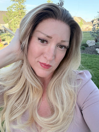 The Camille |  Dimensional Champagne Blonde Taupe Root | Remy Human Hair