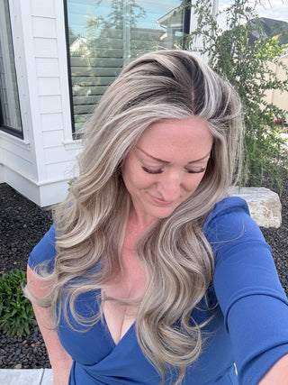 The Sloane | 24" Rooted Dimensional Ash Blonde | Remy Human Hair