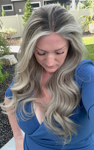 The Sloane | 24" Rooted Dimensional Ash Blonde | Remy Human Hair