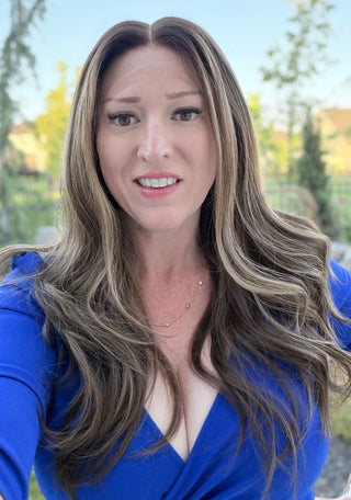 The Emilia | 24" Medium Cool Mocha Brunette with Ash-Beige Highlights | Remy Human Hair