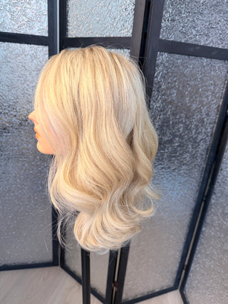 The Marilyn | 20" Bright Blonde | Remy Human Hair | Partial Hand Tied