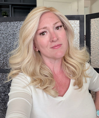 The Marilyn | 20" Bright Blonde | Remy Human Hair | Partial Hand Tied