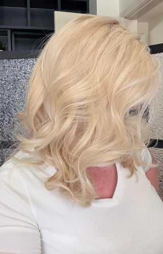 The Marilyn | 20" Bright Blonde | Remy Human Hair | Partial Hand Tied