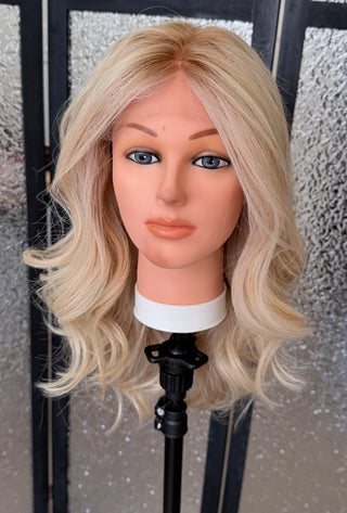 The Marilyn | 20" Bright Blonde | Remy Human Hair | Partial Hand Tied