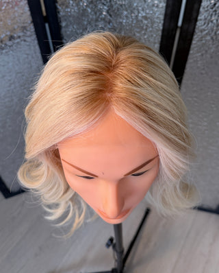 The Marilyn | 20" Bright Blonde | Remy Human Hair | Partial Hand Tied