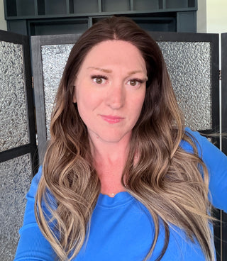 The Cecily | Deep Brunette with Taupe-Beige Balayage | Premium Mongolian Human Hair