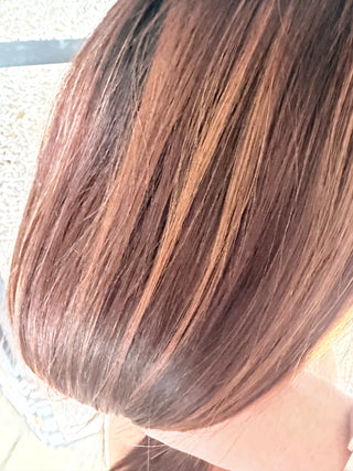 The Mallory | Dimensional Chestnut Brunette with Auburn Ribbons | Remy Human Hair (Pre Order)