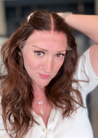 The Mallory | Dimensional Chestnut Brunette with Auburn Ribbons | Remy Human Hair (Pre Order)