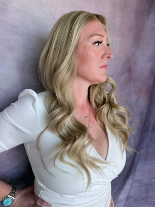 The Estelle |  Luminous Neutral Blonde | Remy Human Hair | 15" Medium