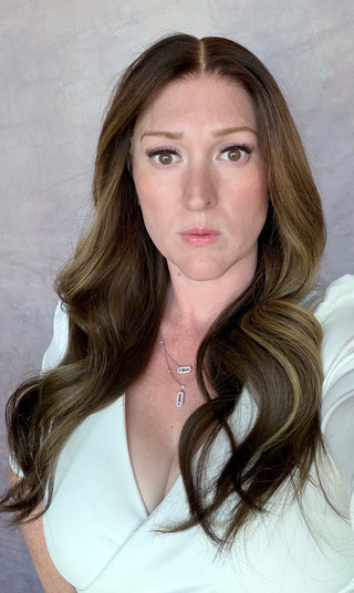 The Emilia |  Medium Cool Mocha Brunette with Ash-Beige Highlights | Remy Human Hair | Ready to Ship Options