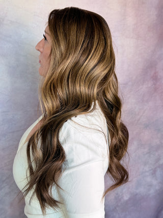 The Emilia | Cool Mocha Brunette with Ash-Beige Highlights | Remy Human Hair (Pre Order)