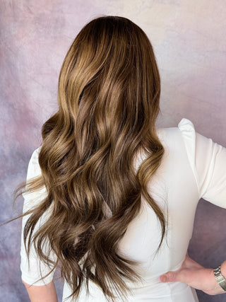 The Emilia | Cool Mocha Brunette with Ash-Beige Highlights | Remy Human Hair (Pre Order)
