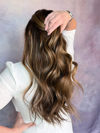 The Emilia | Cool Mocha Brunette with Ash-Beige Highlights | Remy Human Hair (Pre Order)