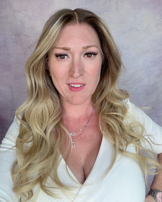 The Camille |  Dimensional Champagne Blonde Taupe Root | Remy Human Hair (Ready to Ship Lengths)
