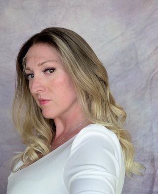The Sylvie | Deep Rooted Balayage Blonde | Remy Human Hair| Remy Human Hair | Ready to Ship Lengths