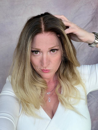 The Sylvie | Deep Rooted Balayage Blonde | Remy Human Hair| Remy Human Hair | Ready to Ship Lengths