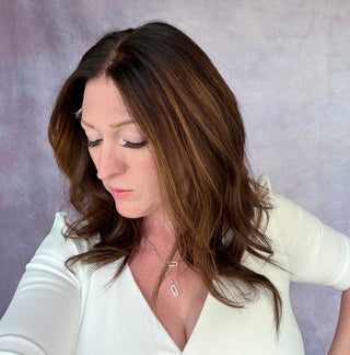 The Simonne | Warm Highlighted Brunette | Remy Human Hair Wig (Pre-Order)