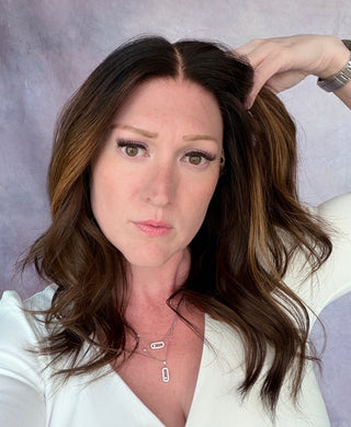 The Simonne | Warm Highlighted Brunette | Remy Human Hair Wig (Pre-Order)
