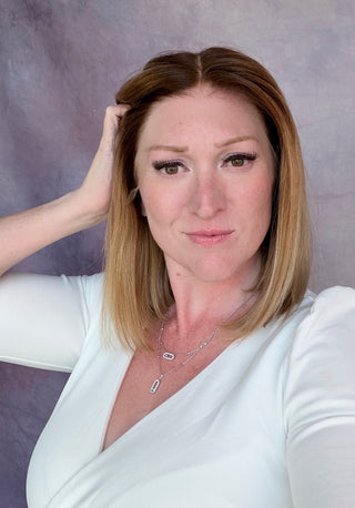 The Giselle | Rooted Golden Blonde Bob | Remy Human Hair Wig 13" Small (Ready to Ship)