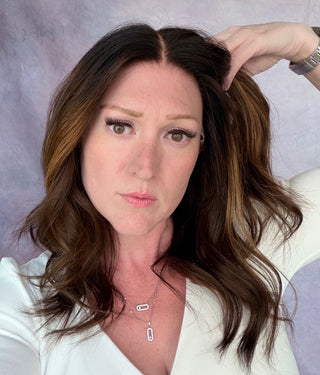 The Brielle | Espresso Copper Balayage | Remy Human Hair Wig  17" Medium