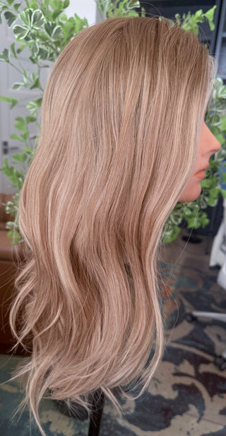 The Aspen | 21" Warm Bronde with Money Pieces | Remy Human Hair