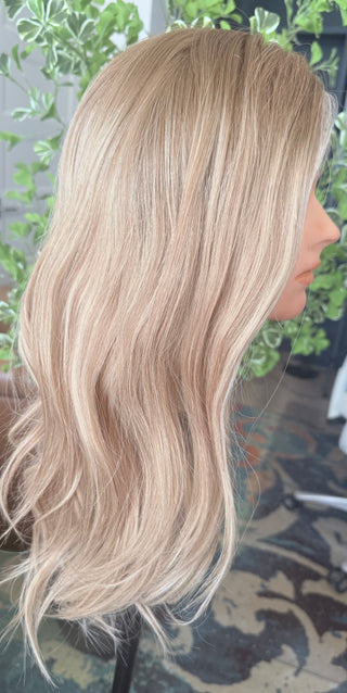 The Aspen | 21" Warm Bronde with Money Pieces | Remy Human Hair