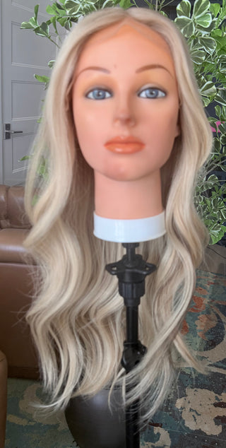 The Marbella | 26” High Contrast Bright Dimensional Blonde | 100% Hand-Tied Cap| Remy Human Hair