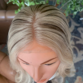 The Marbella | 26” High Contrast Bright Dimensional Blonde | 100% Hand-Tied Cap| Remy Human Hair