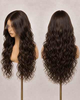 The Ravenna | Curly Deep Mocha Brunette | Remy Human Hair Wig